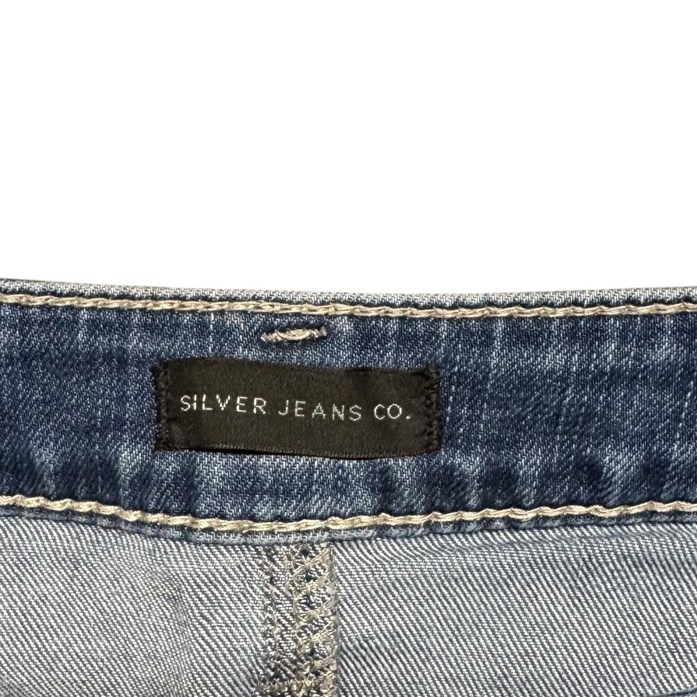 Silver Jeans Avery Shorts Womens Size 29 Blue Stretch High Rise Denim Cuffed - Picture 8 of 11